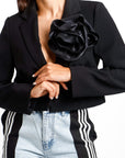 Blazer Negro con Flor