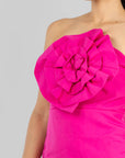 Vestido Flor Strapless