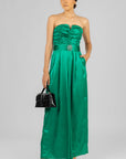 Palazzo Strapless Verde