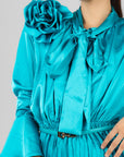 Vestido Largo Azul Aqua