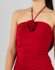 Vestido Rojo Strapless