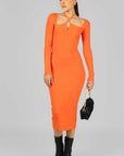 Vestido Naranja Tejido