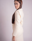 Conjunto Blazer y Falda Larga Blanco